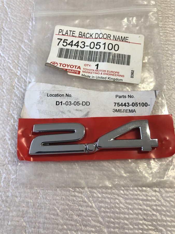 Эмблема задняя 2.4 TOYOTA Avensis T25 7544305100